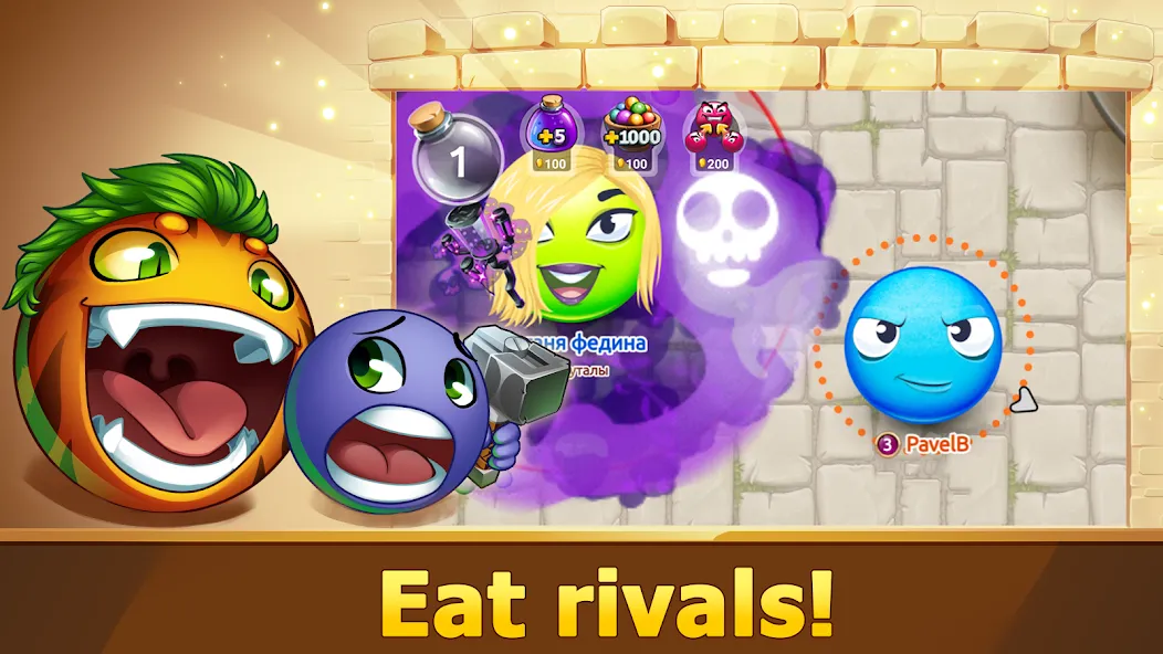 Скачать Hungry Battle: Multiplayer PVP на Android — Бессмертие и много денег — скриншот 2
