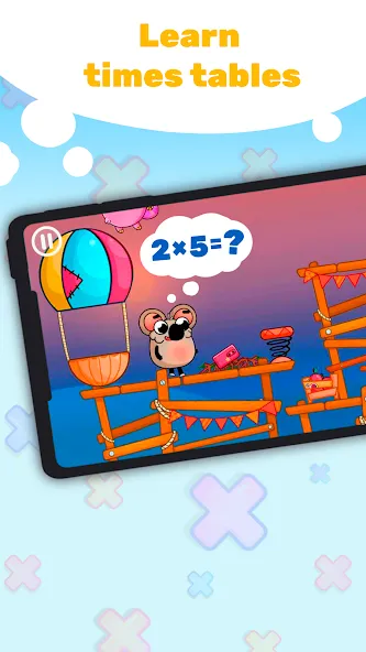 Multiplication Games For Kids (Мод Все уровни разблокированы) — скриншот 1 Multiplication Games For Kids (Мод Все уровни разблокированы) — скриншот 1