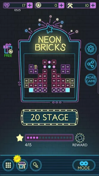 Скачать Neon bricks — Много денег — скриншот 1
