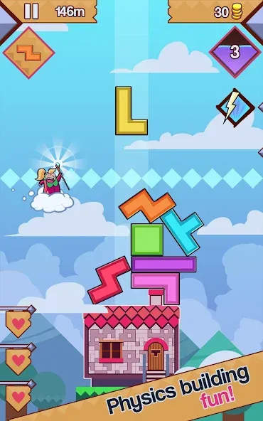 Скачать 99 Bricks Wizard Academy на Андроид — Много денег — скриншот 2