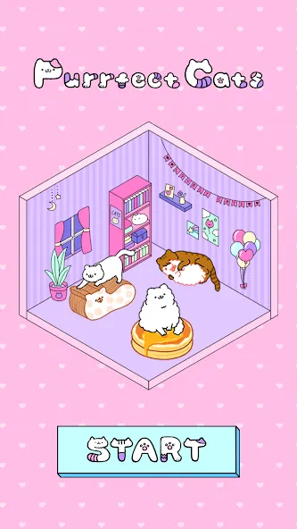 Purrfect Cats на Андроид — Мод Много денег — скриншот 1 Purrfect Cats на Андроид — Мод Много денег — скриншот 1