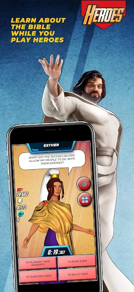 Bible Trivia Game: Heroes на Андроид — Все подсказки и уровень бесконечны — скриншот 2 Bible Trivia Game: Heroes на Андроид — Все подсказки и уровень бесконечны — скриншот 2