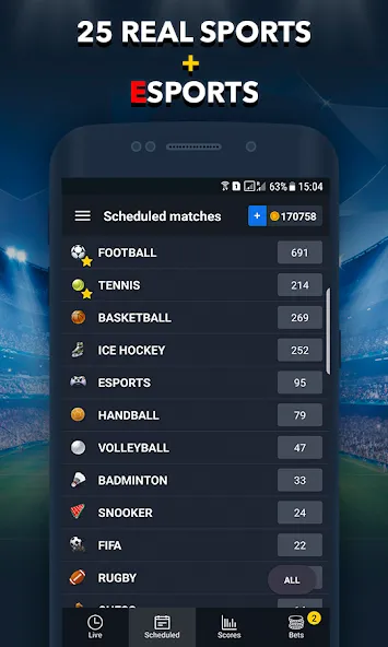 Sports Betting Game - BETUP MOD APK — Много денег — скриншот 3 Sports Betting Game - BETUP MOD APK — Много денег — скриншот 3