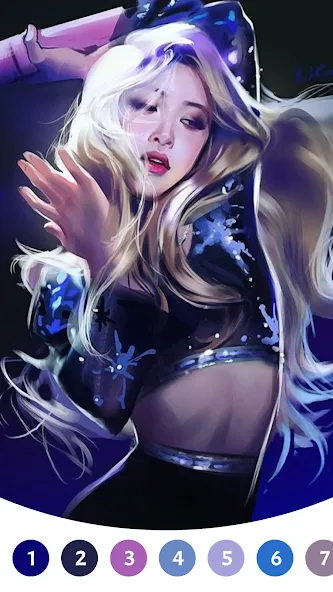 BlackPink Paint by Number на Андроид — Много денег и без рекламы — скриншот 3 BlackPink Paint by Number на Андроид — Много денег и без рекламы — скриншот 3