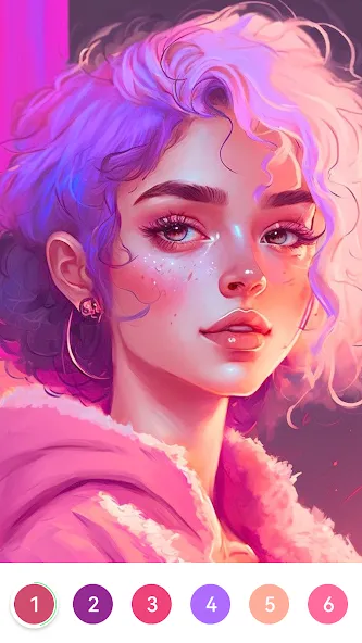 Скачать Girls Paint by Number Coloring (Мод: Все открыто и без рекламы) на Андроид — скриншот 1