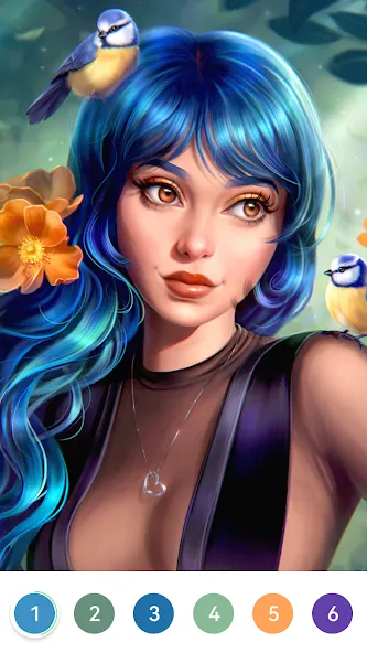 Скачать Girls Paint by Number Coloring (Мод: Все открыто и без рекламы) на Андроид — скриншот 4