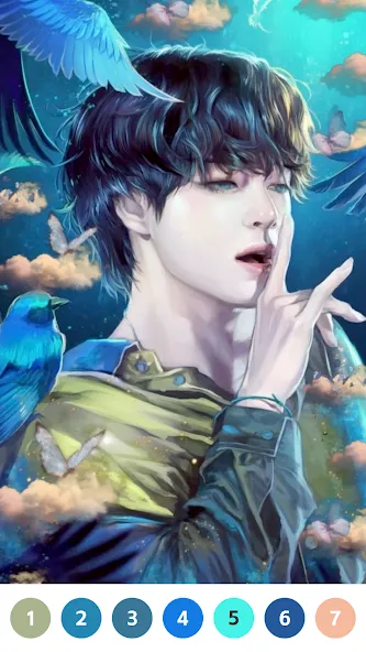 Скачать KPOP Paint by Number Coloring — Последняя версия (Всё открыто и без рекламы) — скриншот 2