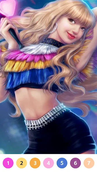 Скачать KPOP Paint by Number Coloring — Последняя версия (Всё открыто и без рекламы) — скриншот 3