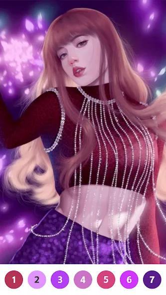 Скачать KPOP Paint by Number Coloring — Последняя версия (Всё открыто и без рекламы) — скриншот 4