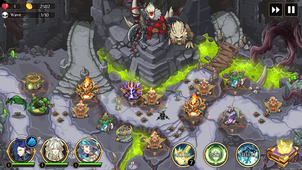 Скачать Kingdom War: Tower Defense TD MOD APK — Много денег — скриншот 1