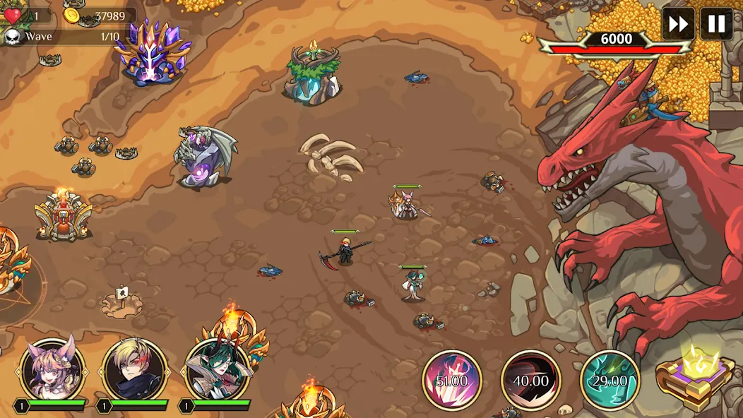 Скачать Kingdom War: Tower Defense TD MOD APK — Много денег — скриншот 2