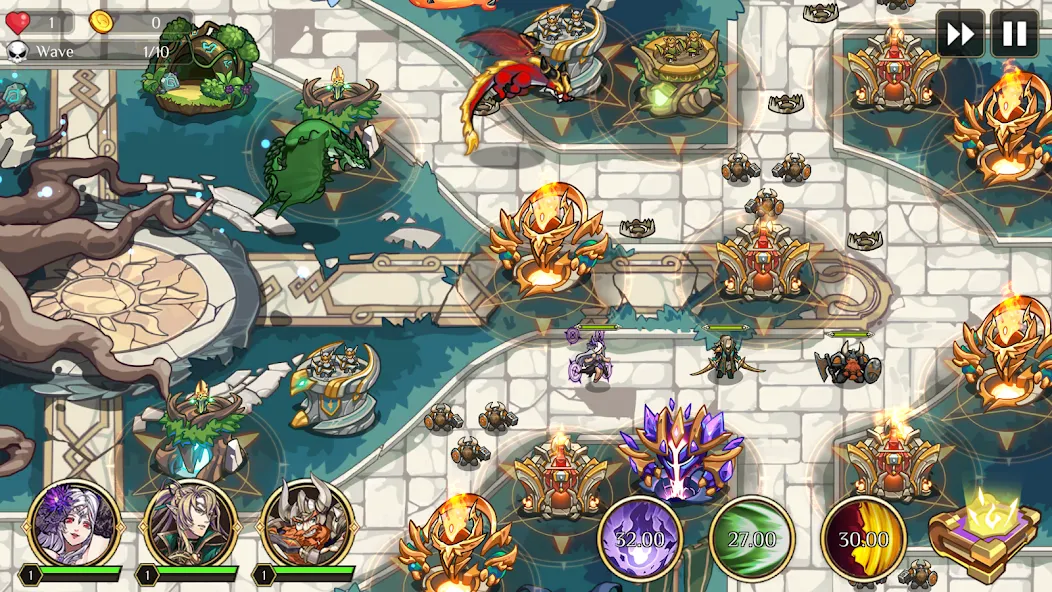 Скачать Kingdom War: Tower Defense TD MOD APK — Много денег — скриншот 3