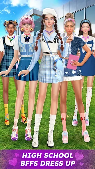 Скачать College Dress Up for Girls — Модификация Всё открыто — скриншот 1