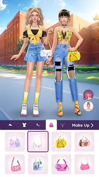 Скачать College Dress Up for Girls — Модификация Всё открыто — скриншот 5