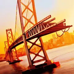 Скачать Bridge Construction Simulator с модом — Много денег