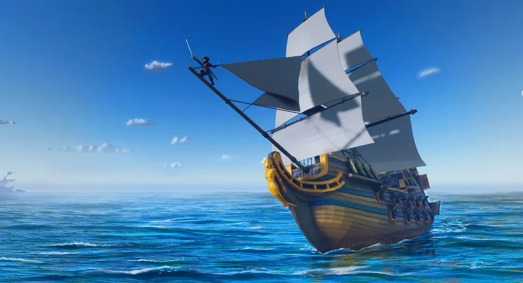 Pirate Polygon Caribbean Sea — Взломанная версия (Много денег) — скриншот 1