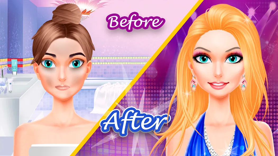 Скачать Makeup games makeover dress up — Модификация Всё открыто — скриншот 1