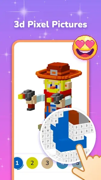 Pixel Coloring-Color by number на Андроид — Мод Все открыто — скриншот 4