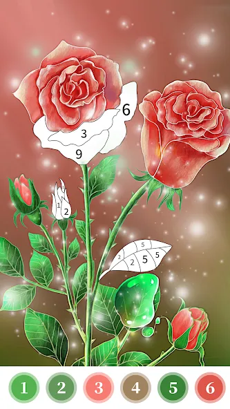 Скачать Rose Coloring Book Color Games на Android — Все разблокировано — скриншот 3