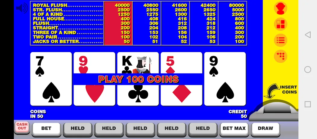 Video Poker with Double Up — Взломанная версия (Много денег) — скриншот 1
