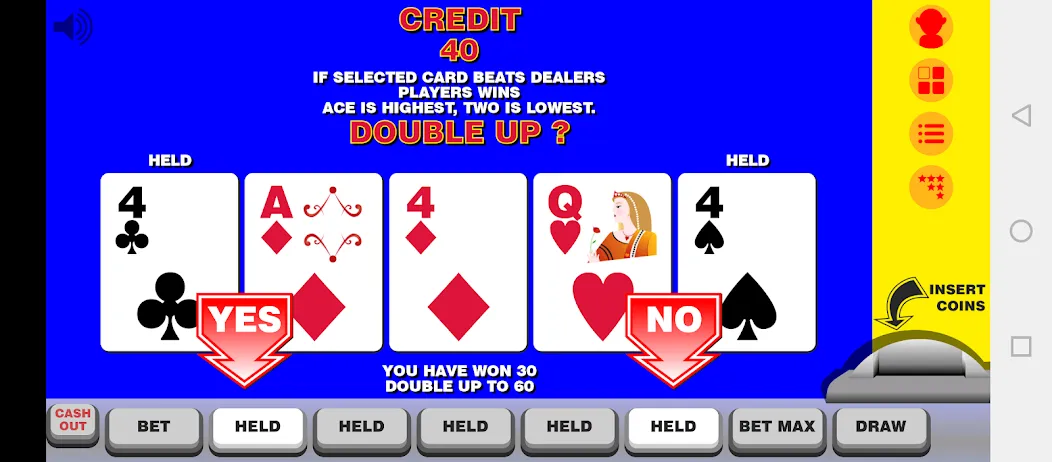 Video Poker with Double Up — Взломанная версия (Много денег) — скриншот 2