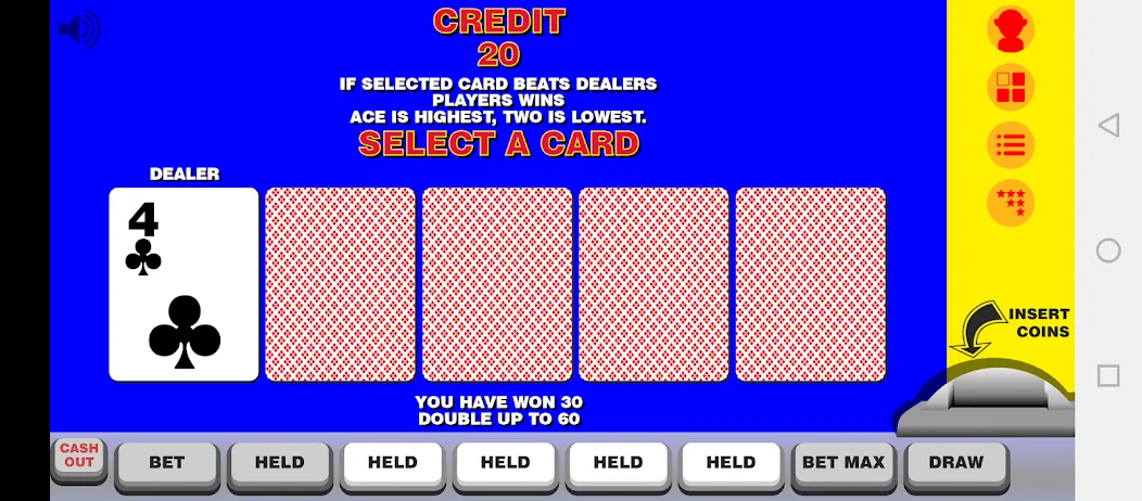 Video Poker with Double Up — Взломанная версия (Много денег) — скриншот 3