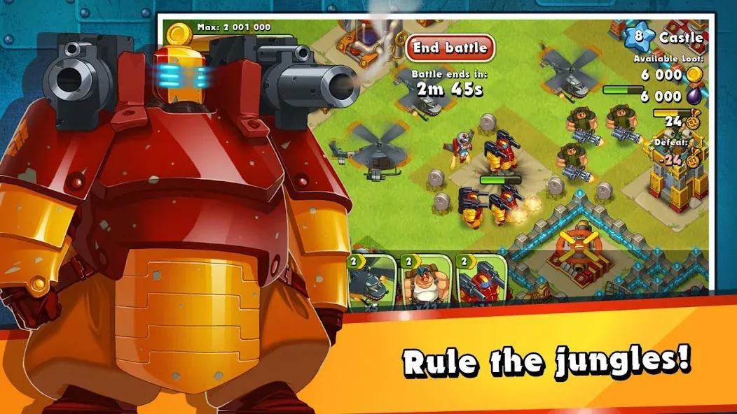 Скачать Jungle Heat: War of Clans — Бесконечные кристаллы и ресурсы — скриншот 5