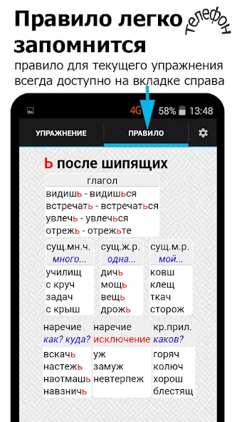 Скачать Репетитор. Русский язык с модом — Все премиум темы открыты — скриншот 3