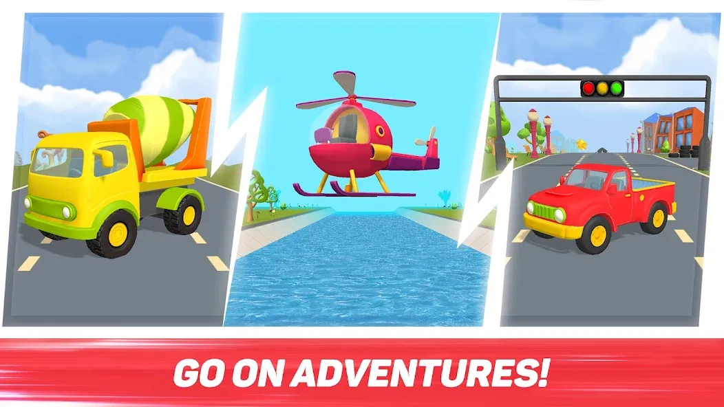 Скачать Leo Runner: car games for kids (Мод: Все машины разблокированы) на Андроид — скриншот 4