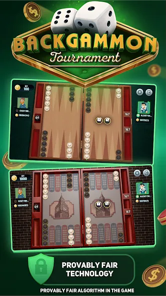 Скачать Backgammon Tournament — Много денег и без рекламы — скриншот 1
