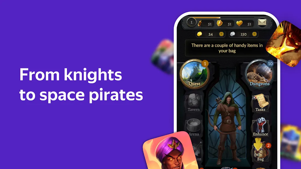 Yandex Games RPG and Role MOD APK — Много денег — скриншот 4