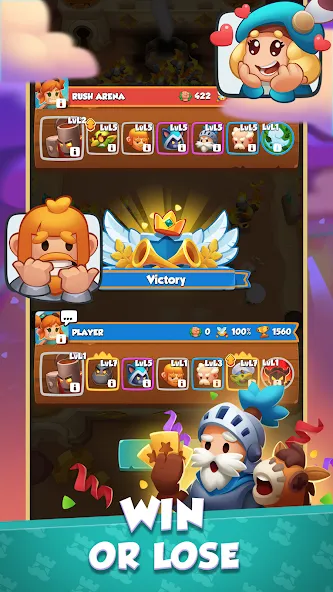 Rush Arena: PvP Tower Defense на Андроид — Мод Много денег и кристаллов — скриншот 5