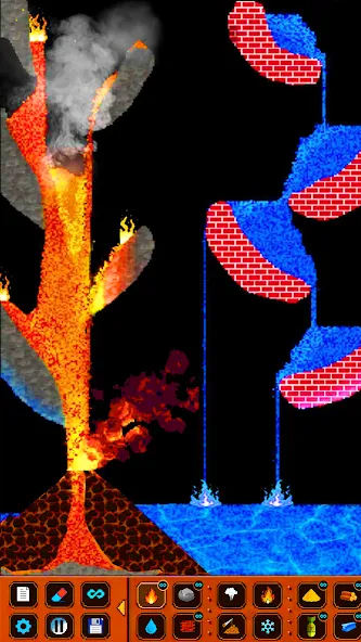 SandBox: Powder Simulator — Мод: Все разблокировано — скриншот 3 SandBox: Powder Simulator — Мод: Все разблокировано — скриншот 3