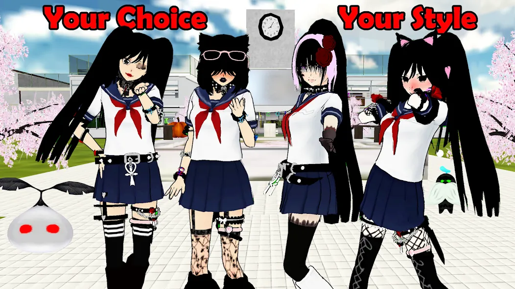 SchoolGirl AI 3D Anime Sandbox — Много денег и всё разблокировано — скриншот 1