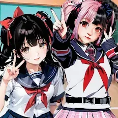 SchoolGirl AI 3D Anime Sandbox — Много денег и всё разблокировано