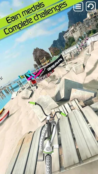 Touchgrind BMX MOD — Все разблокировано на Андроид — скриншот 4