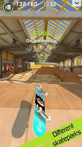 Touchgrind Skate 2 MOD APK на Android — Все разблокировано — скриншот 3
