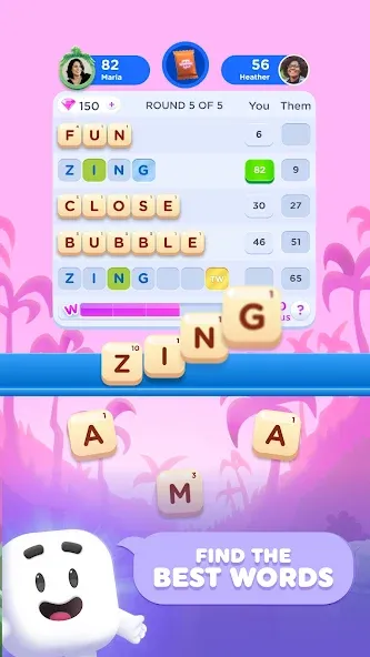 Wordzee! - Social Word Game на Андроид — Мод Все слова открыты — скриншот 1