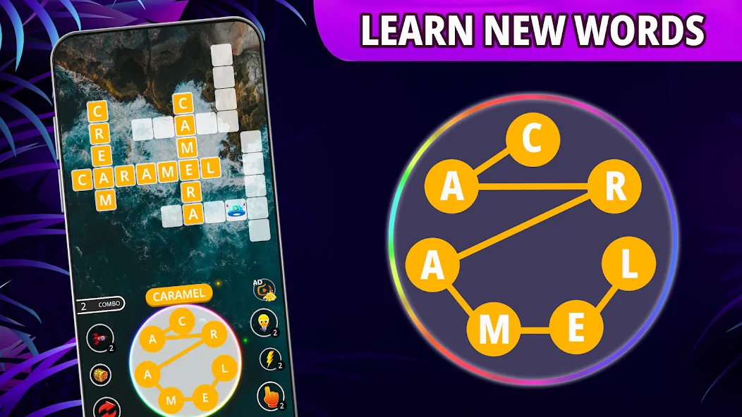 Скачать Word connect: word search game на телефон — Много подсказок — скриншот 5