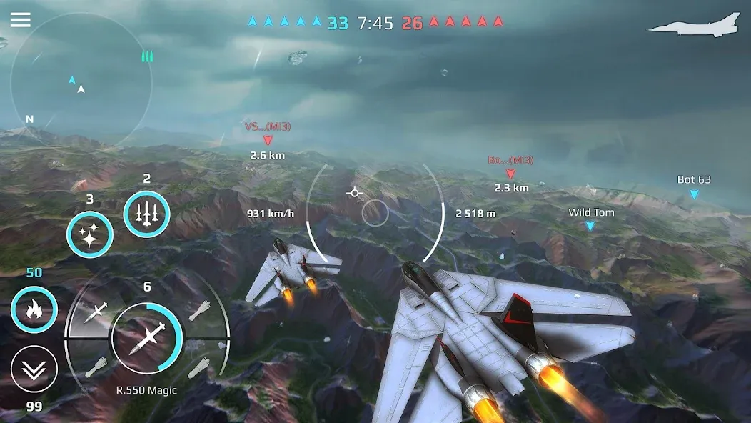 Скачать Sky Combat: War Planes Online на телефон — Много денег и бессмертие — скриншот 4 Скачать Sky Combat: War Planes Online на телефон — Много денег и бессмертие — скриншот 4