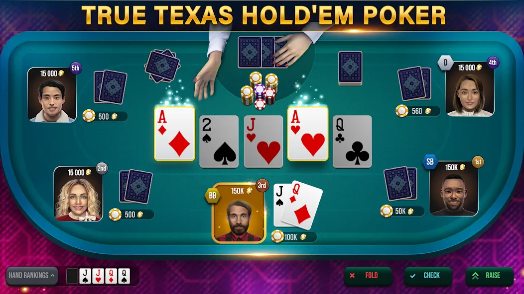 Взлом Poker Tour: Texas Holdem World — Много денег — скриншот 1