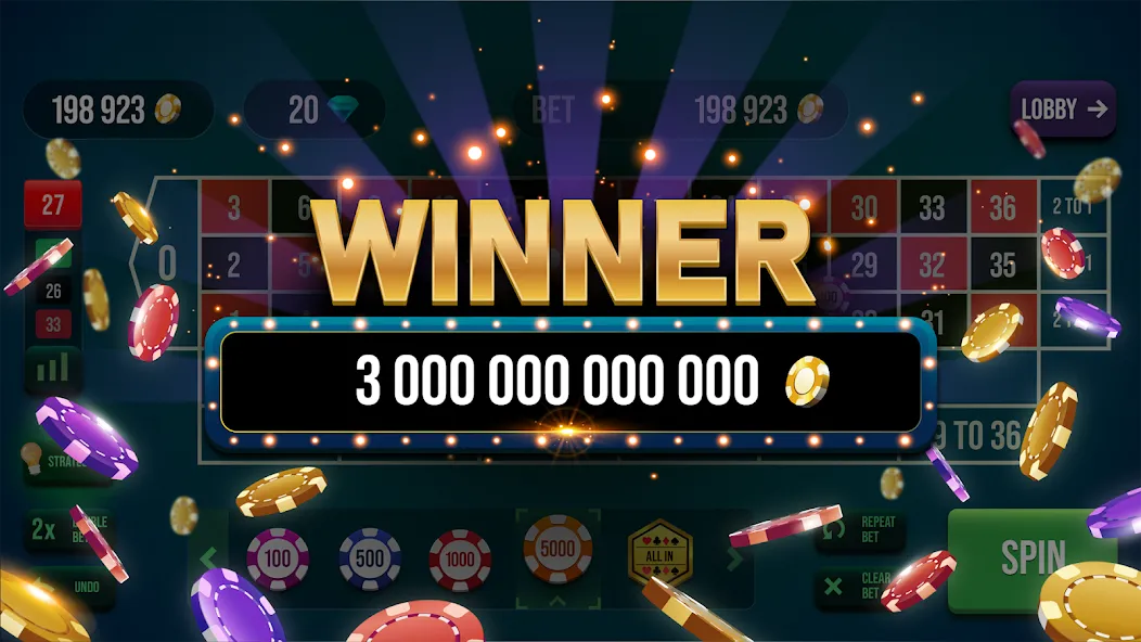 Roulette All Star: Casino Game — Много денег — скриншот 5