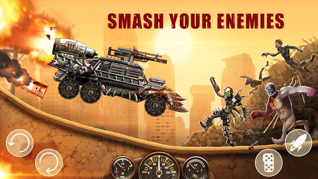 Скачать Zombie Hill Racing: Earn Climb на Андроид — Много денег — скриншот 3