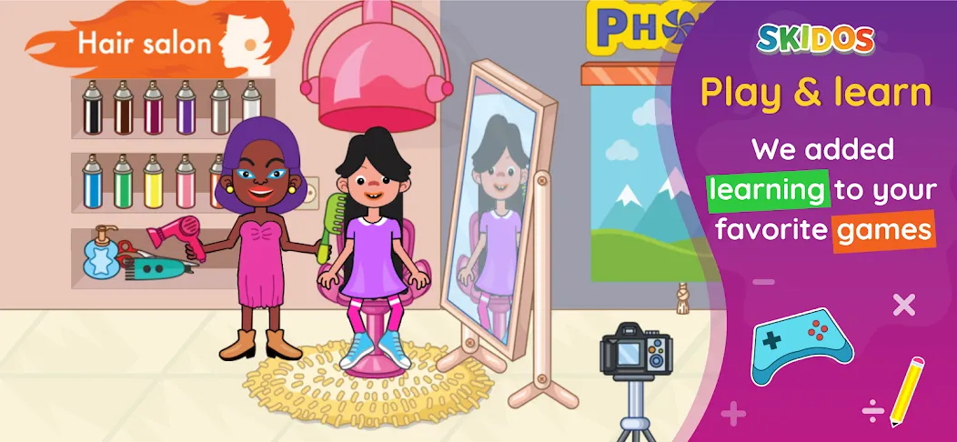 Взломанная SKIDOS Preschool Learning Game на Андроид — Все открыто — скриншот 3
