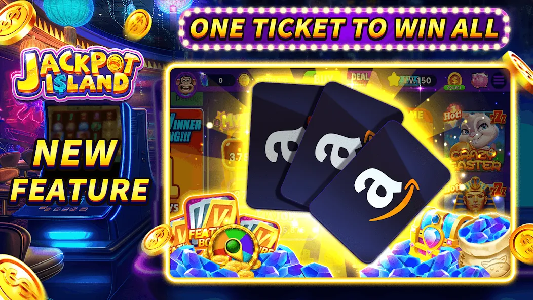 Jackpot Island - Slots Machine — Мод: Бесконечные деньги и золото — скриншот 3