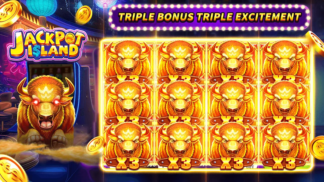 Jackpot Island - Slots Machine — Мод: Бесконечные деньги и золото — скриншот 5