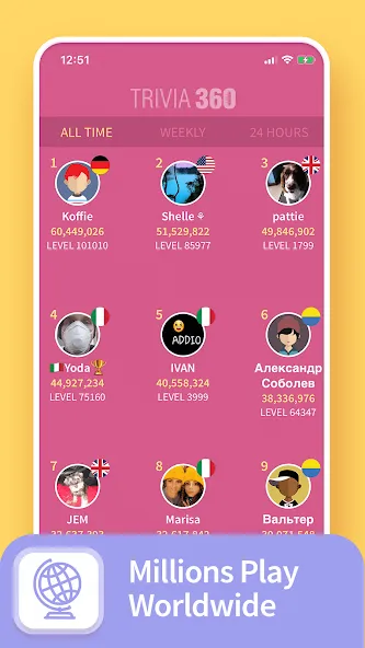 Скачать TRIVIA 360: Quiz Game на Android — Все открыто — скриншот 4 Скачать TRIVIA 360: Quiz Game на Android — Все открыто — скриншот 4