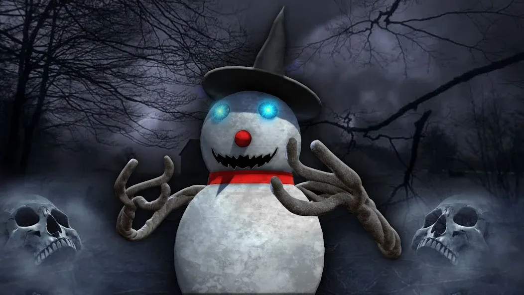 Evil Scary Snowman Games 3d на Андроид — Много денег — скриншот 1
