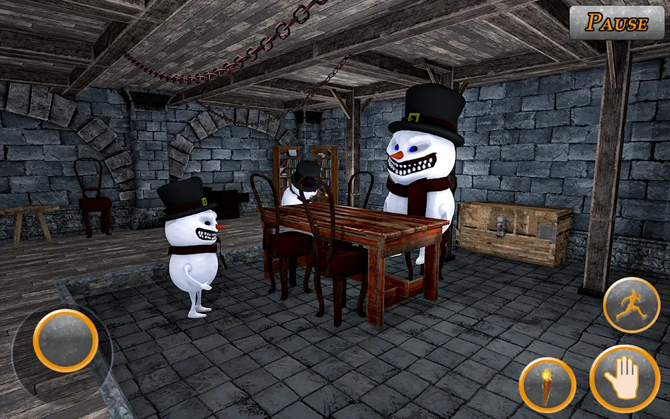 Evil Scary Snowman Games 3d на Андроид — Много денег — скриншот 4