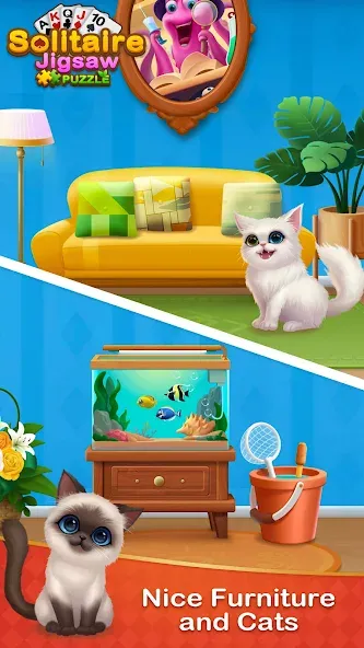 Solitaire Jigsaw Puzzle MOD — Все пазлы открыты и без рекламы на Андроид — скриншот 3